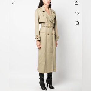 New Balmain trench coat with belt & tag